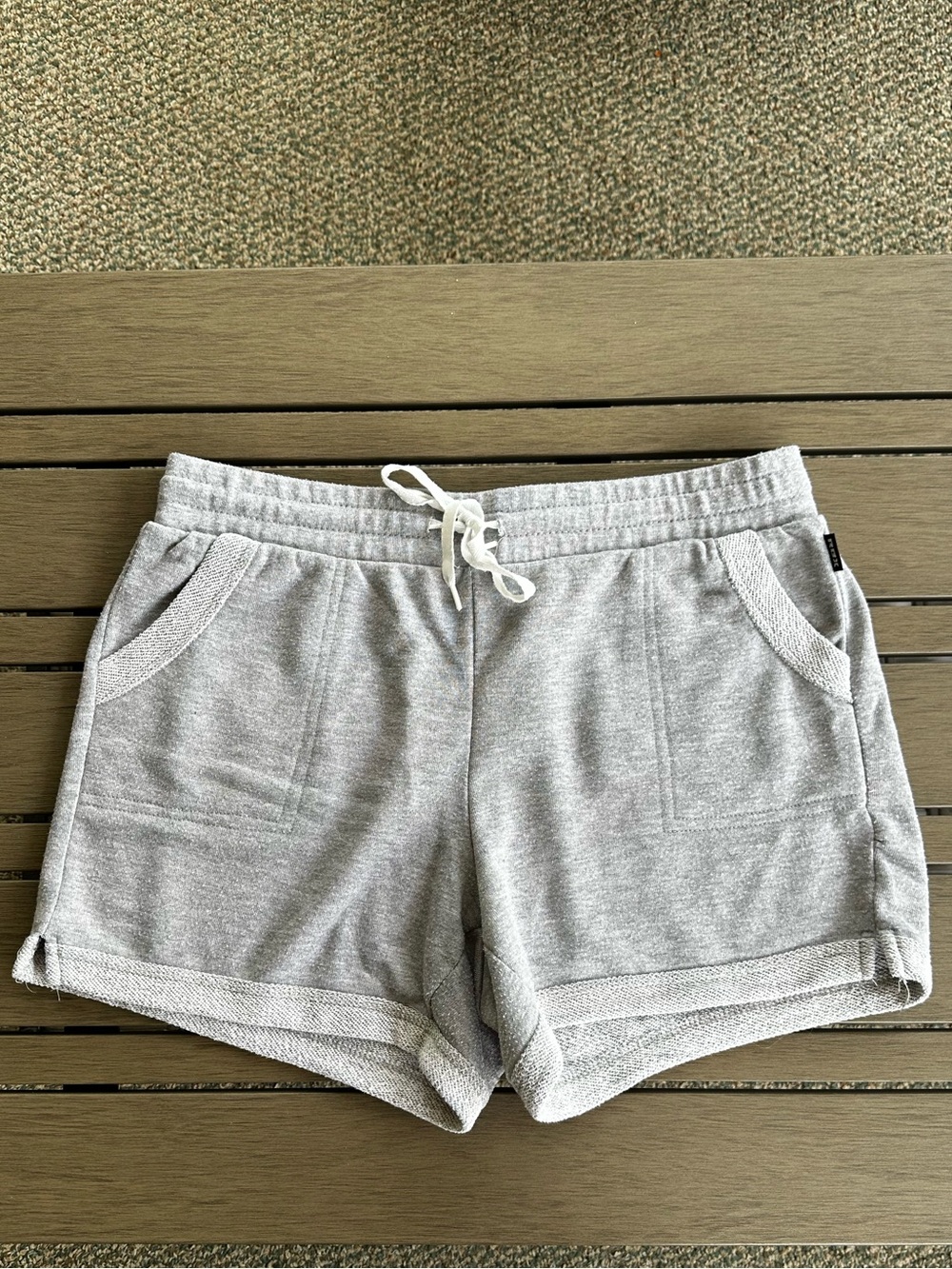 RBX Heather Gray Women’s Lounge Shorts with Drawstring - Medium